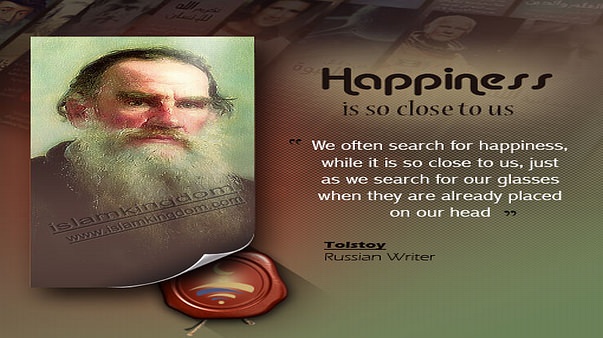 Happiness is so close to us