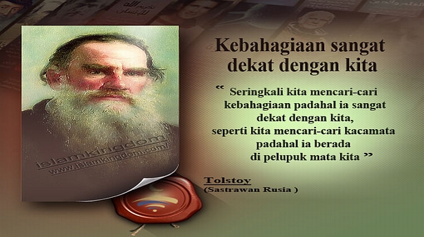 Kebahagiaan sangat dekat dengan kita