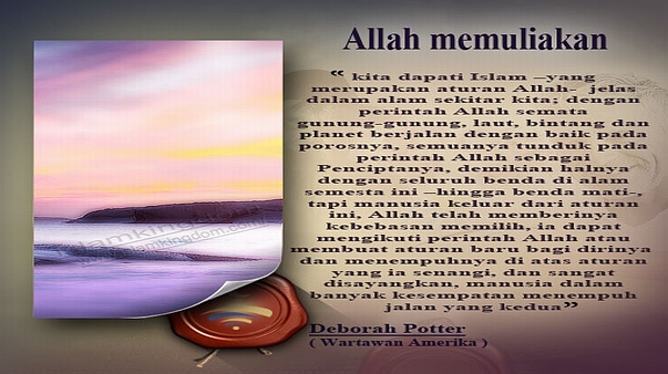 Allah memuliakan manusia