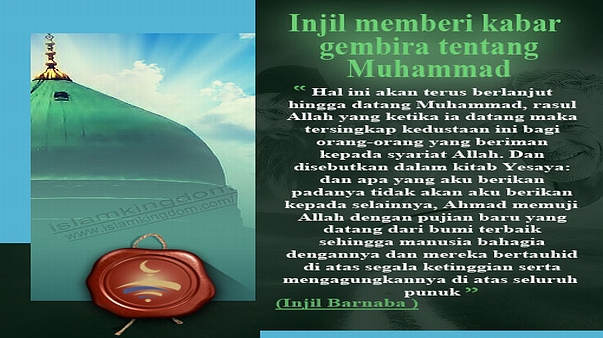 Injil memberi kabar gembira tentang Muhammad